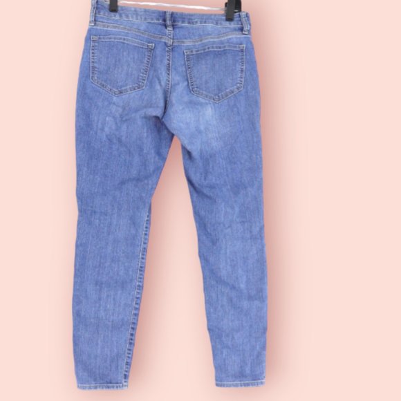 Old Navy light wash mid rise seam front jeans, - Picture 2 of 2